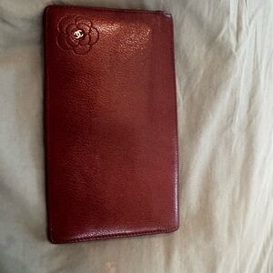 Chanel Burgundy Leather Wallet